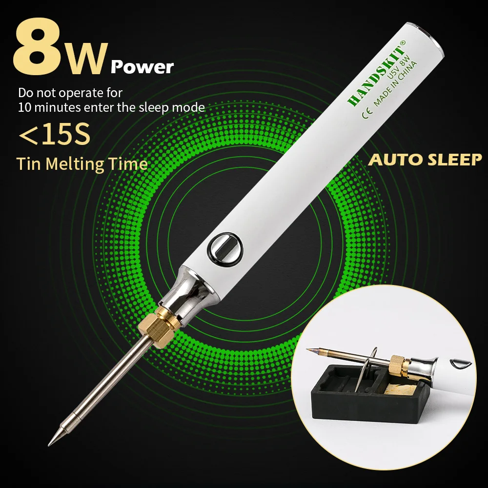 Mini Electric Soldering Iron with USB Three-speed adjustable temperature soldering iron 5V 8W Fast Heating Welding Tool | Инструменты