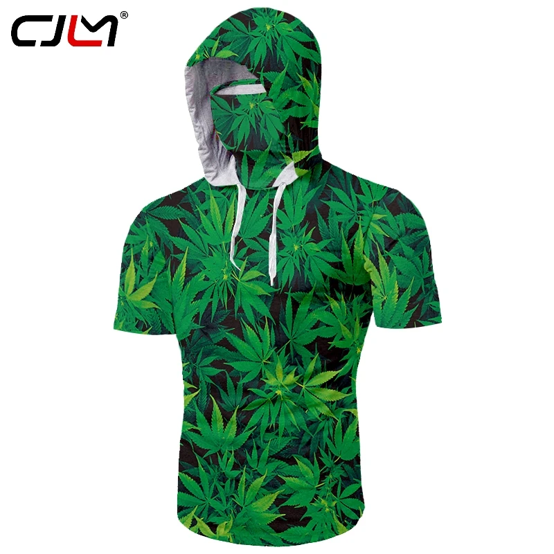 

CJLM New Casual Fashion Maple Leaf Weeds 3D Print Korte Broek Summer Oversized Shirt Bermuda Boardshorts Men Wholesale Clothing