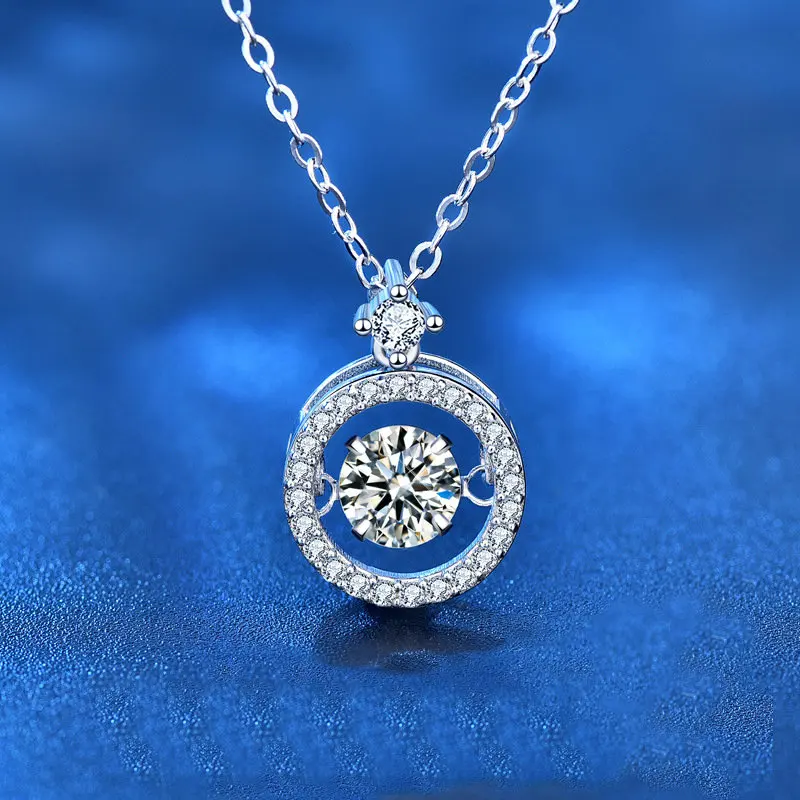 

Ювелирные изделия 925 Серебро кулон ожерелье Муассанит Роскошные ювелирные изделия дизайнеры D Цвет 0.5ct крест цепи изысканные роскошные круг...