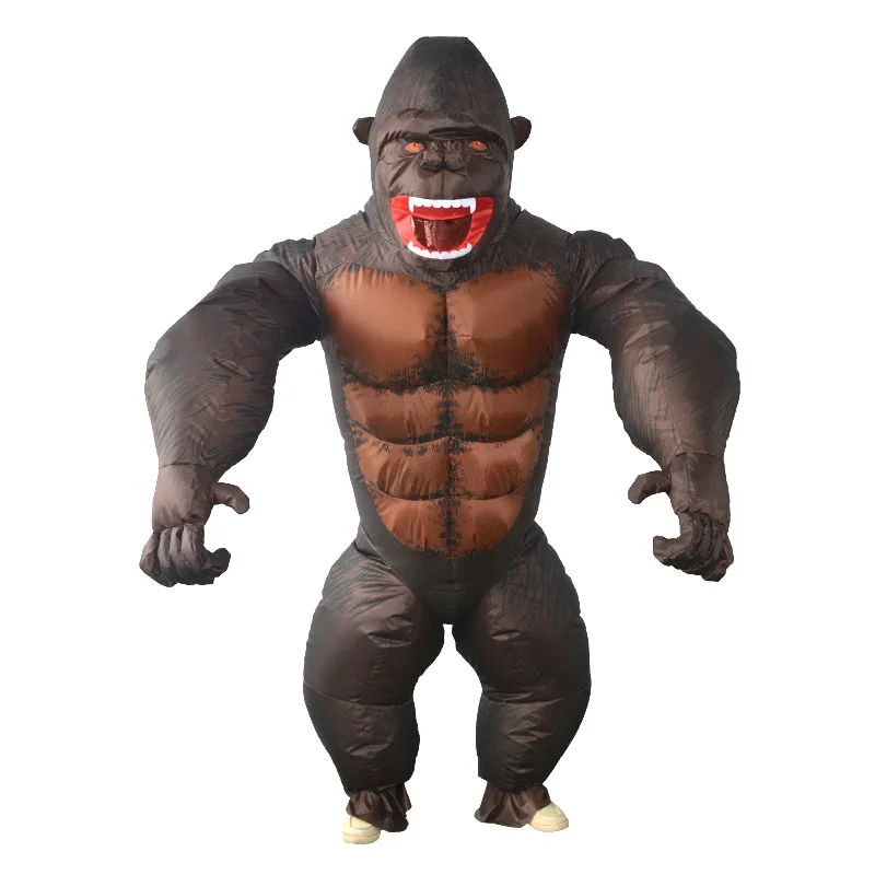 Надувной костюм для косплея King Kong орангутана животное обезьяна на Хэллоуин Пурим