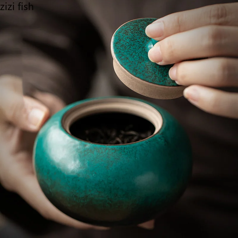 Жестяная керамическая банка для зеленого чая герметичная маленький контейнер