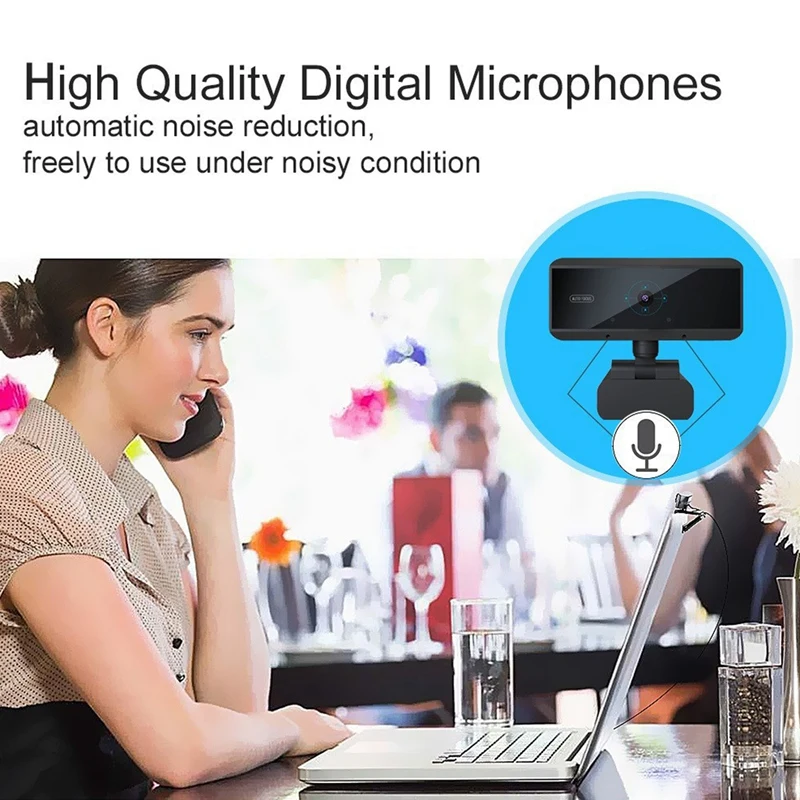 

HD 1080P 5MP Webcam Built-in Microphone Auto Focus Video Call Computer Peripheral Web Camera for PC Laptop Game Cam