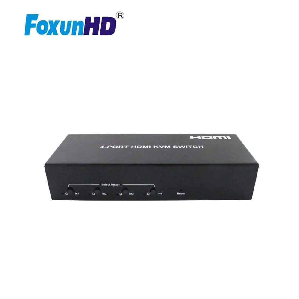 USB коммутатор Foxun 4X1 HDMI2.0 с поддержкой KVM 4 портовый HDMI 4k|KVM-переключатели| |