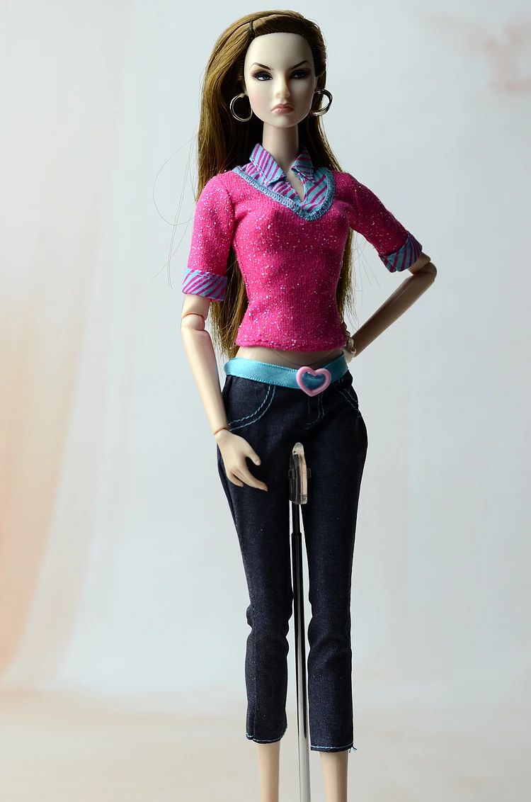 Топы + штаны/комплект 2017 Новый модный костюм летняя и осенняя одежда платье для 1/6