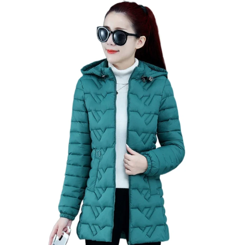 

Beardon Autumn Winter Women Basic Jacket Coat Female Slim Hooded Brand Cotton Coats Casual Female Medium-Long Jackets