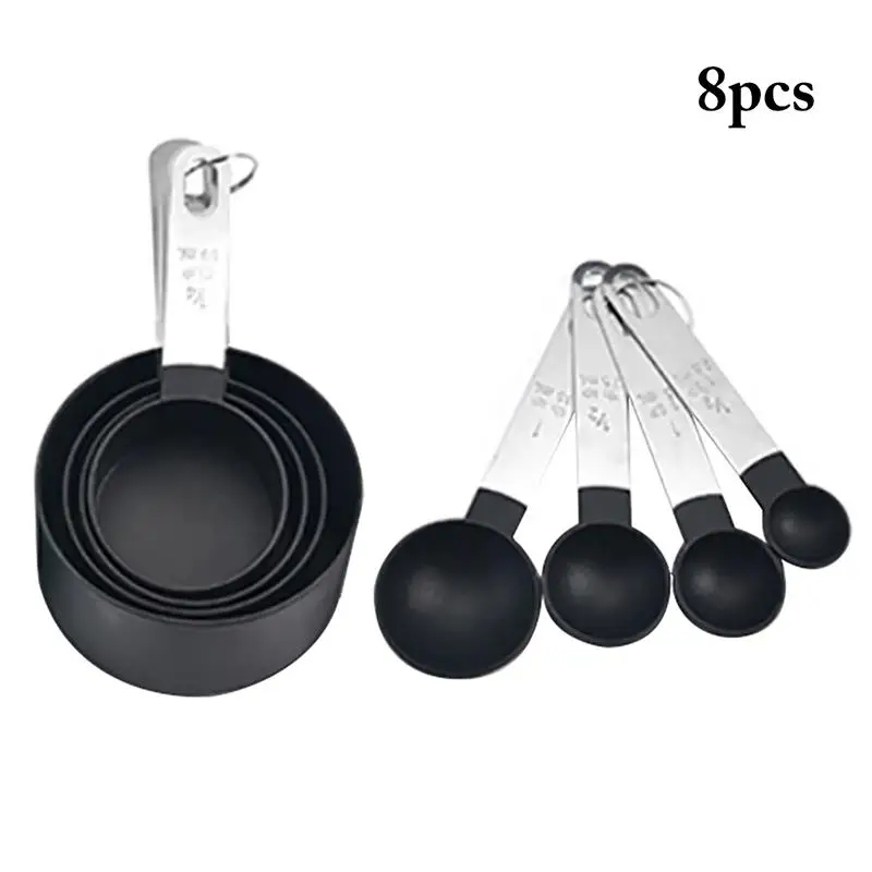 

4Pcs Multi Purpose Spoons/Cup Measuring Tools PP Baking Accessories Stainless Steel/Plastic Handle Kitchen Gadgets