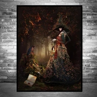 new arrival 5d diy autumn fall witch bird book forest diamond painting cross stitch kits full drill embroidery room decoration
