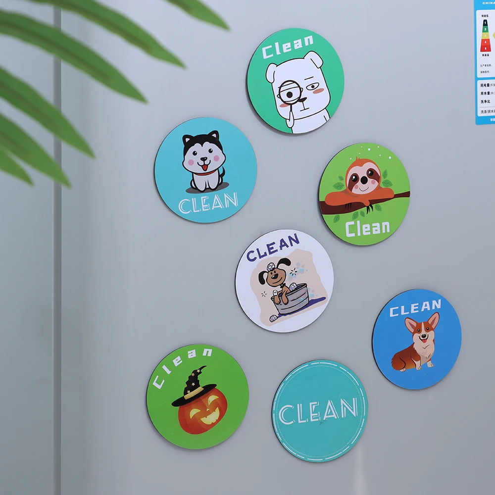 Двухсторонние магниты на холодильник с рисунком совы собаки Забавный чистый