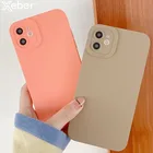 Матовый чехол для телефона с полной защитой камеры для iPhone 13 11 12 Pro Max 8 7 Plus XR XS Max X SE, 2 цвета, яркий мягкий силиконовый чехол