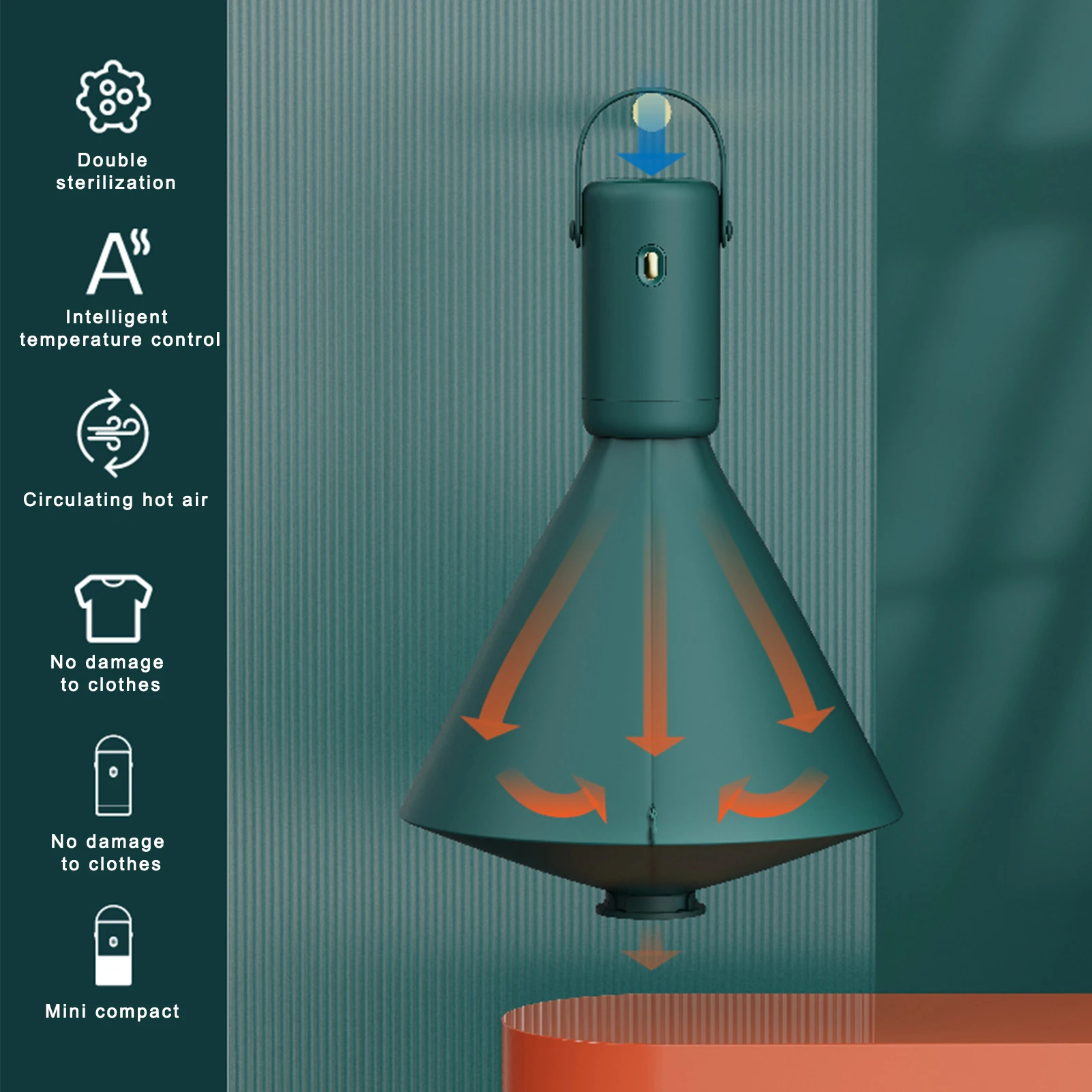 Портативная сушилка для одежды мини с автоматическим отключением компактная