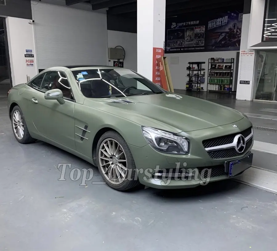 Премиум Ультра матовая Военная Зеленая виниловая пленка для автомобиля