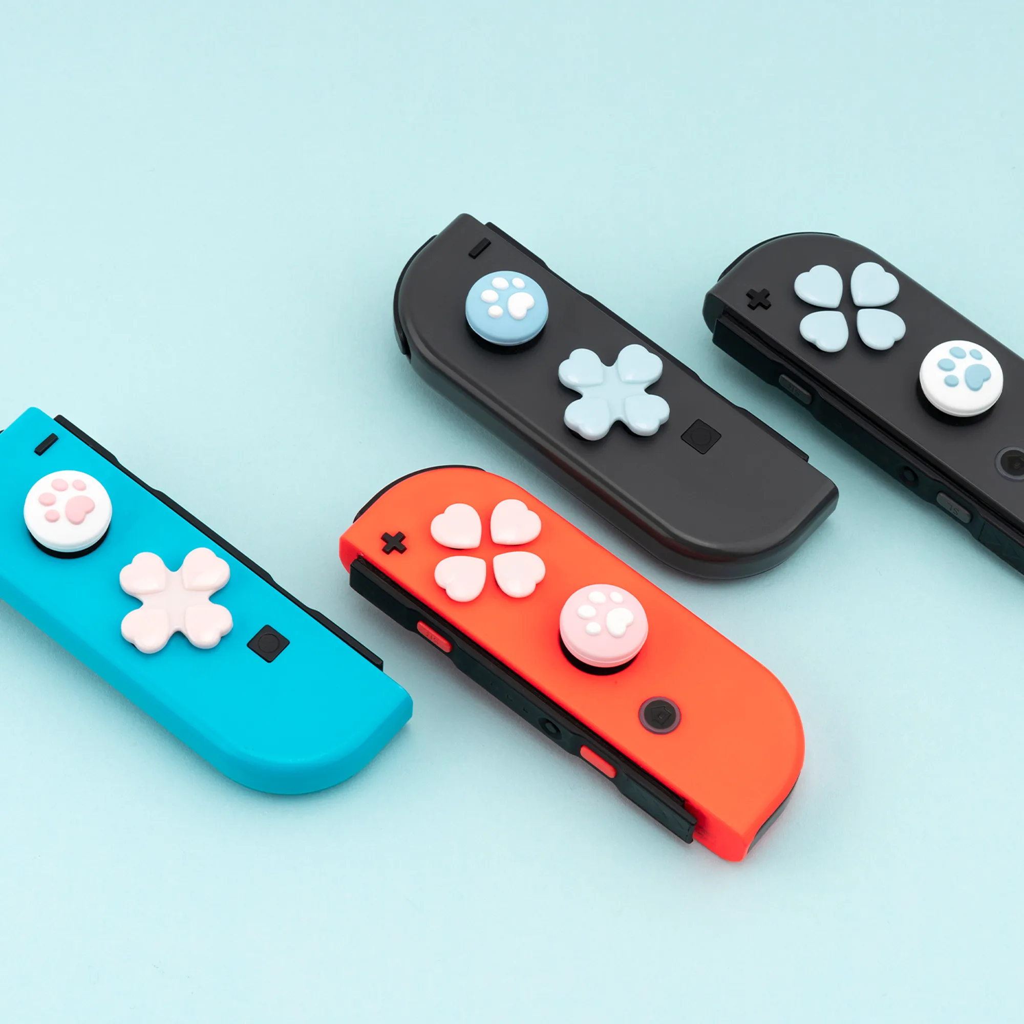 Кошачья лапа Love Thumb Grip Cap s и ABXY кнопки направления крышка для Nintendo Switch Joy Con