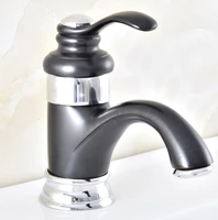 black oil rubbed brass chrome single hole deck mount single lever bathroom vessel basin sink faucet mixer water taps mnf305