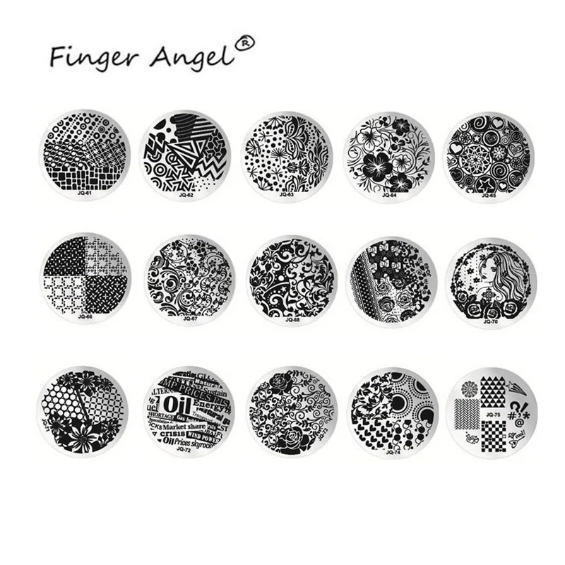 Finger Angel 15 шт. Φ + 1 розовая фотография штамп и Фото Набор инструментов W049|Шаблоны
