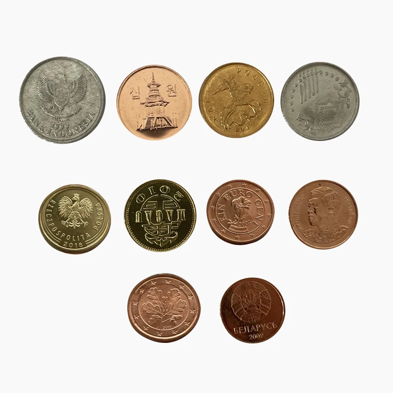 10 произвольных монет из разных стран НАСТОЯЩИЕ Оригинальные монеты
