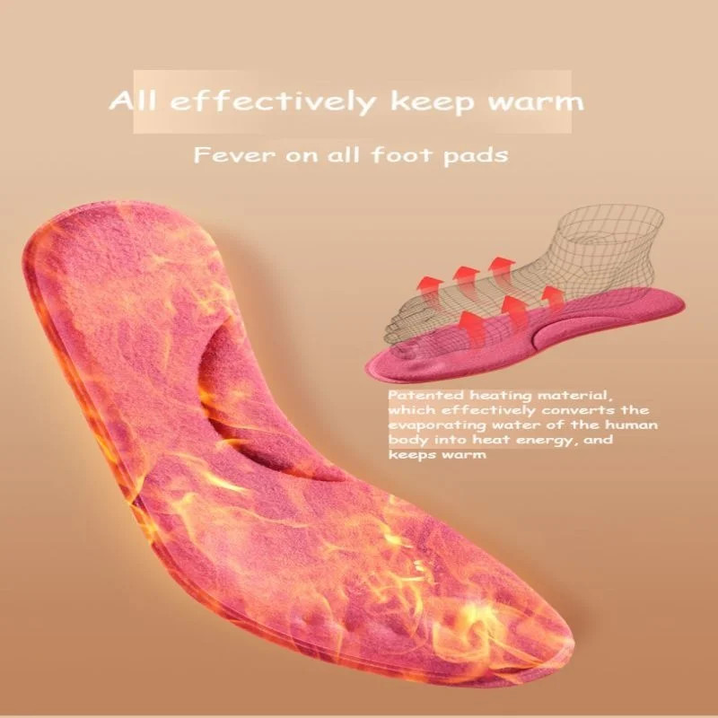 ladies shoe Heating constant temperature Plush warm deodorization sweat absorption breathable super soft elastic washable insole