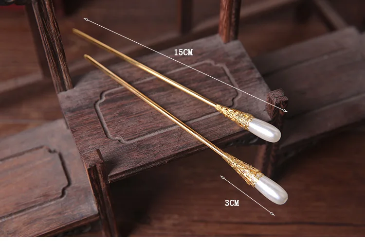 Классический китайский стиль Cheongsam Hanfu Kanzashi Классическая шпилька перламутровая палочка для волос повседневный головной убор для девочек-подростков древнее украшение