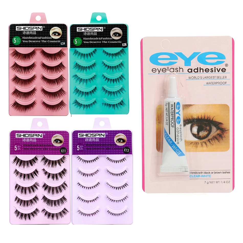 Натуральных длинных накладных ресниц с 15 видов стилей крест накрест ручной