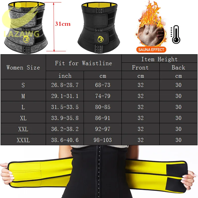 LAZAWG двойной тренировочный пояс для сильный Управление формирователь тела Для