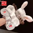 ElasticHair для умывания лица лентой меховые наушники в виде оленьих рогов и с украшением в виде кошачьих ушек головная повязка, завязка для волос; Повязка на голову домашние тапочки из плюша; Повязка для волос; Аксессуары