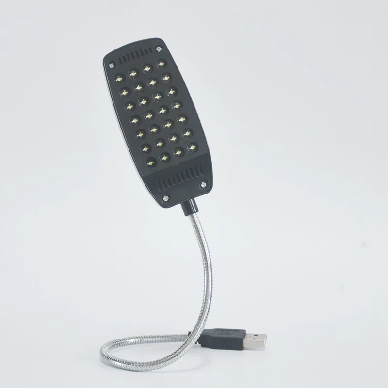 Новый гибкий яркий мини светильник с 28 светодиодами USB компьютерная лампа для