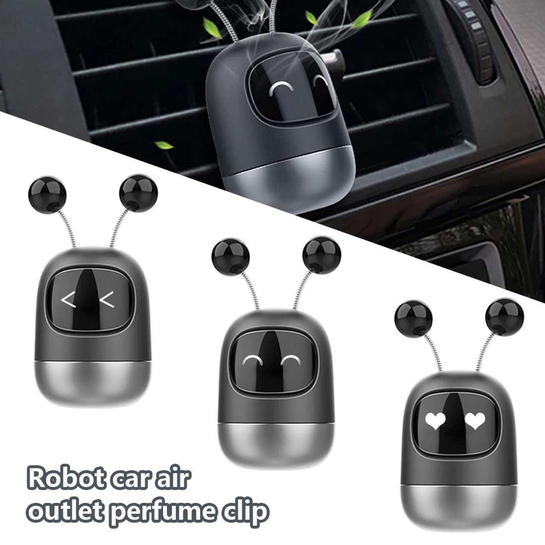 

Cute Robot Car Perfume Air Freshener Car Diffuser Solid Aromatherapy Air Vent Freshener Auto Interior Decor Accessories