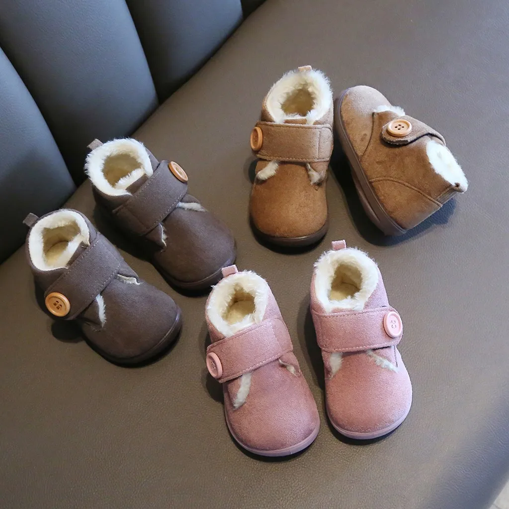 

Toddler Infant Winter Snow Boots Newborn Super Warm Plush Non Slip Ankle Boot Baby Boys Girls Soft Cotton Shoes Flock SnowBoots
