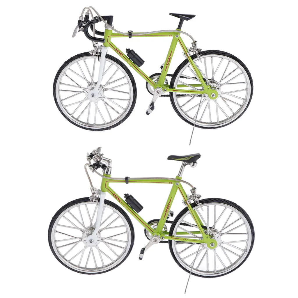 

1/10 Scale Simulated Alloy Mountain Bike Model Home Decor Green