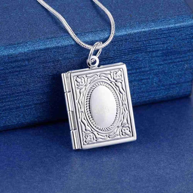 

925 Stamp Silver Necklace fine Classic square Pendant Necklaces For Women 18 inches Christmas gifts Fashion party Jewelry