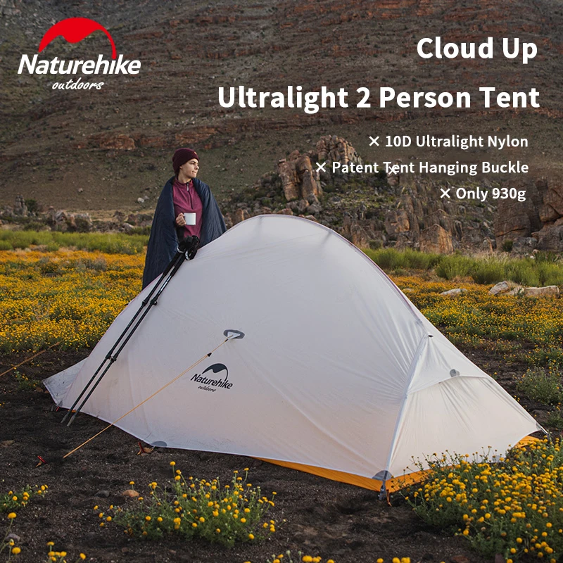 Naturehike 10D Cloud up UL2 Ultralight 930g палатка для кемпинга портативная наружная