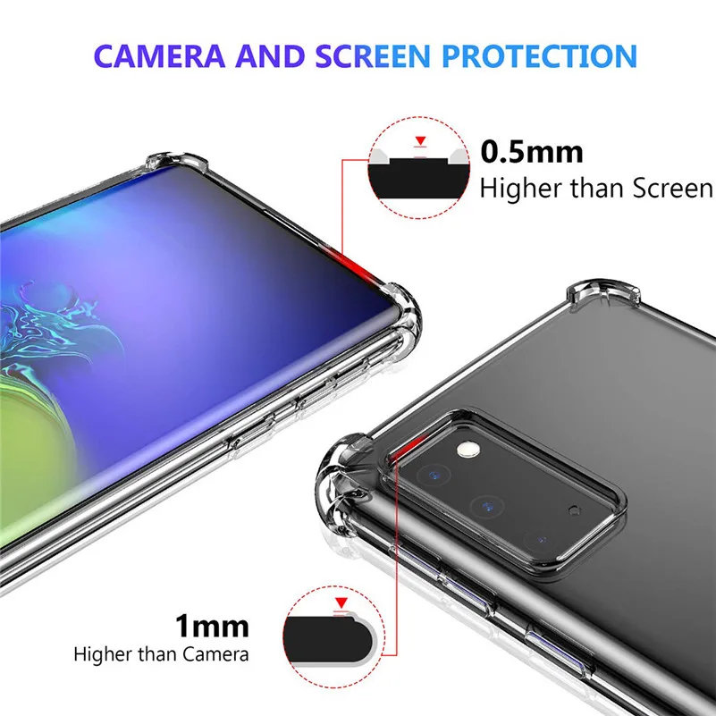 Противоударный чехол из ТПУ с четырьмя углами для Samsung S20 6 2 дюйма защитный