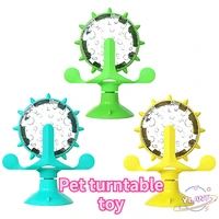 swt turntable toy cat windmill 360 rotating interactive exercise game puzzle leakage device