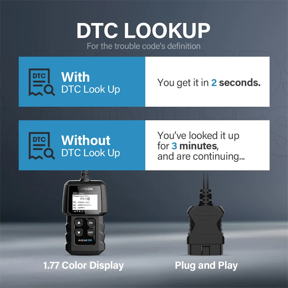 OBD2 сканер TOPDON AL300 OBDII считыватель кодов автомобильный диагностический инструмент