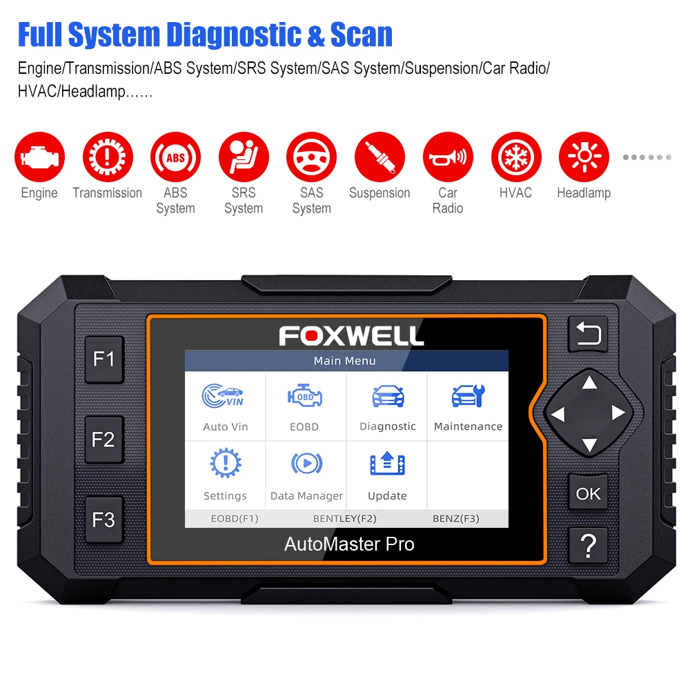 Foxwell NT624 Elite OBD2 EOBD Автомобильный сканер полная система считыватель кодов EPB сброс масла OBD 2 Авто сканер автомобильный диагностический инструмент