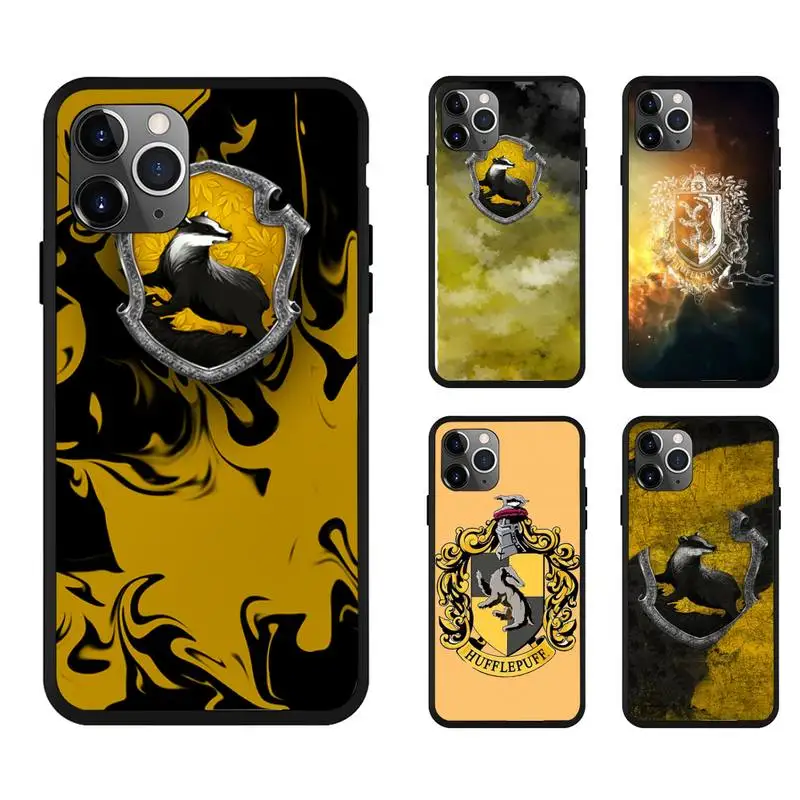 

Hufflepuff Phone Case For Iphone 5 5S SE 6 6s 7 8 plus X Xr XS 11 12 Mini Pro Max Cover Fundas Coque