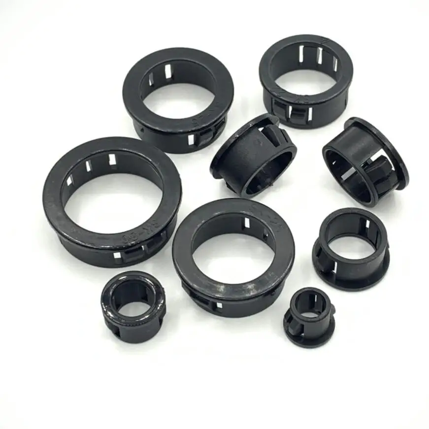 

200 шт./1 лот черная нейлоновая защелкивающаяся втулка Пряжка для шнура типа, защитная катушка, кольцо для провода, втулка, заглушка для кабеля SB-10 13 16 19 22 26 30