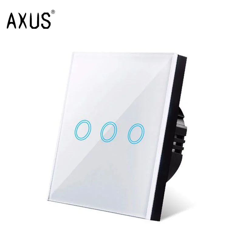 AXUS AC110 220V сенсорный выключатель ЕС Стандартный белого цвета с украшением в виде