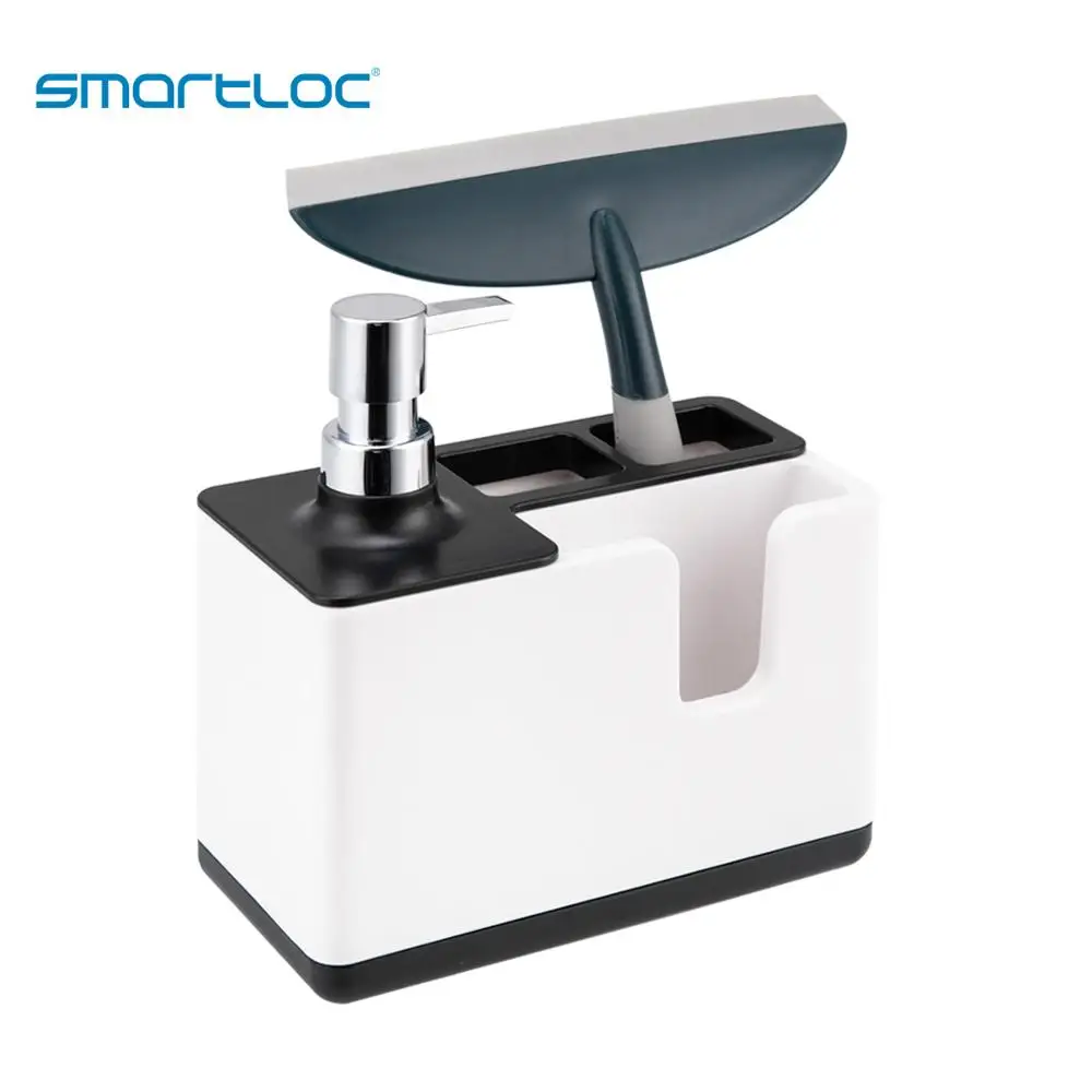 smartloc plastic hand liquid soap dispenser pump bathroom accessories storage container organizer kitchen sink drain rack free global shipping
