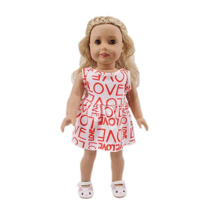 Кукольная пижама из хлопка 2 шт./компл. = юбка + шорты размер 18 дюймов американский
