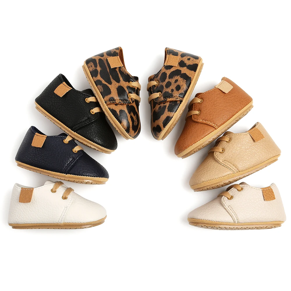 

Luxury Soft Leather Baby Moccasins Shoes Newborn Rubber Sole First Walkers Boys Toddler Shoes Infant Girls Anti-slip Prewalkers