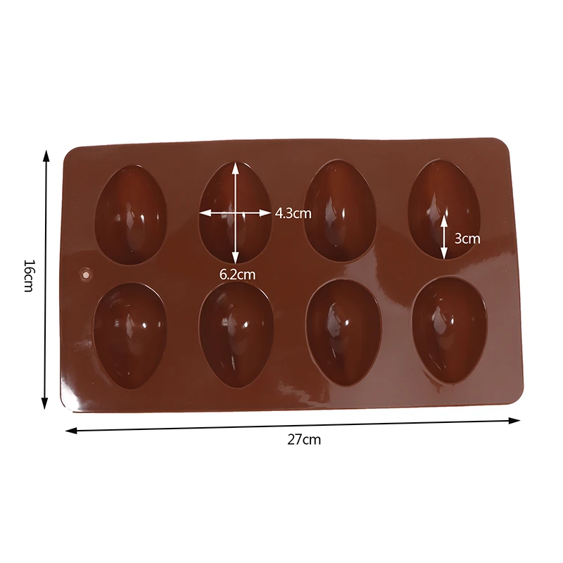 

DIY 8 Eggs Shaped Easter Eggs Silicone Pastry Chocolate Pudding Mold Baking Mold