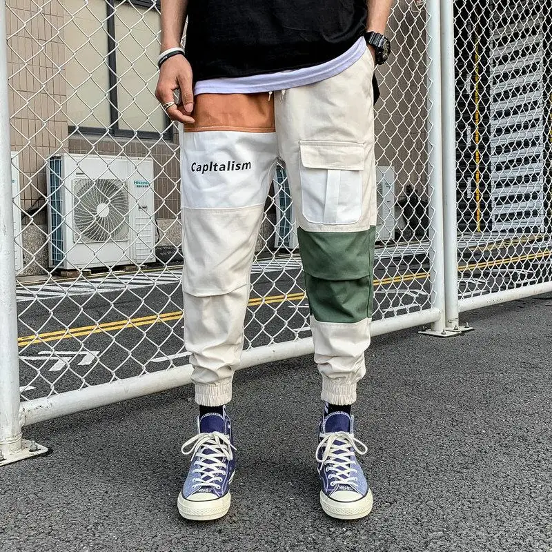 

Mens Streetwear Cargo Pants 2020 Overalls Mens Hip Hop Pockets Joggers Pants Male Fashions Sweatpants