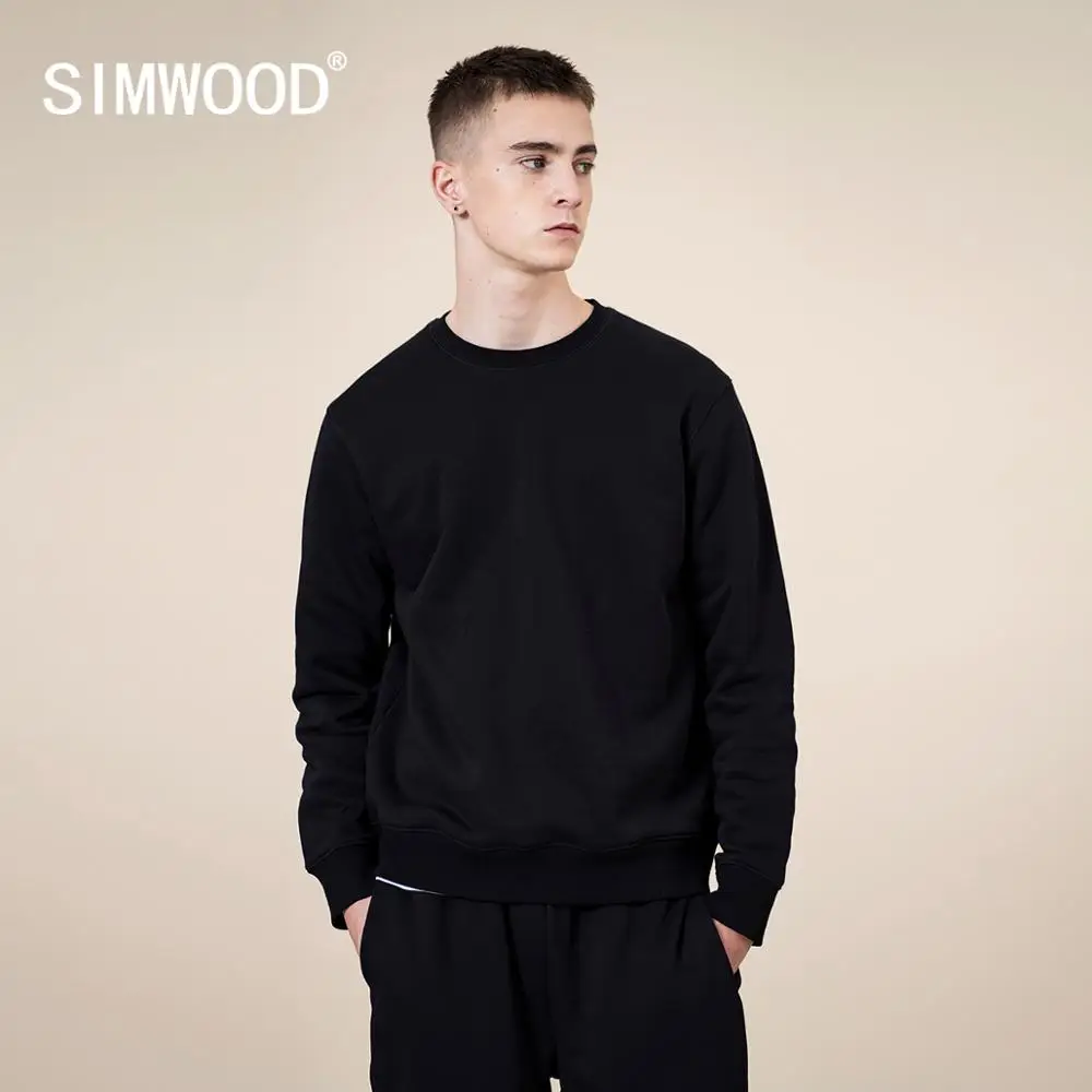 SIMWOOD Athletic Men's Pullover Fleece Hoodie 390g Thick Fabric 2022 Autumn Winter New Warm Plus Size Jogger Sweatshirts