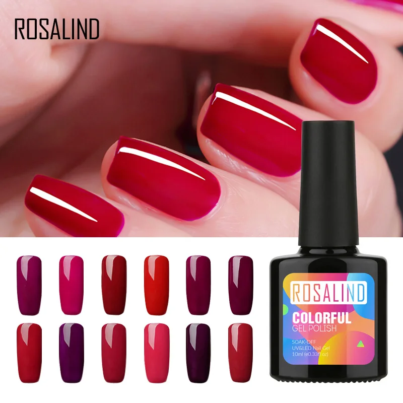 Гель-лак ROSALIND для дизайна ногтей базовое верхнее покрытие гибридные Лаки