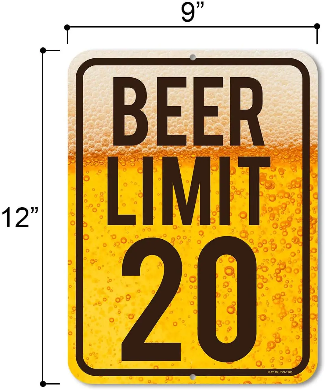 

Funny Signs, Beer Limit 20-9 inch by 12 inch Metal Bar Decor and Accessories, Made in USA