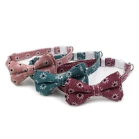 lovely small dog collar soft fabric flower printed puppy necklace adjustable pet collars for doggie kitten cats