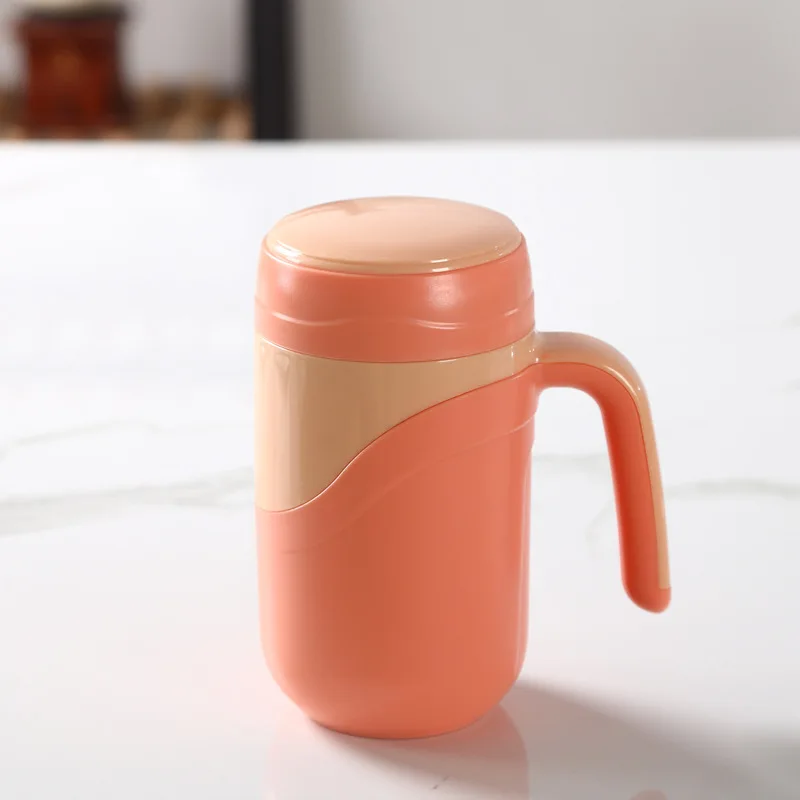 

Ceramic thermos bottle with handle 380 ml vacuum cups, for desk household drinking water thermos cup