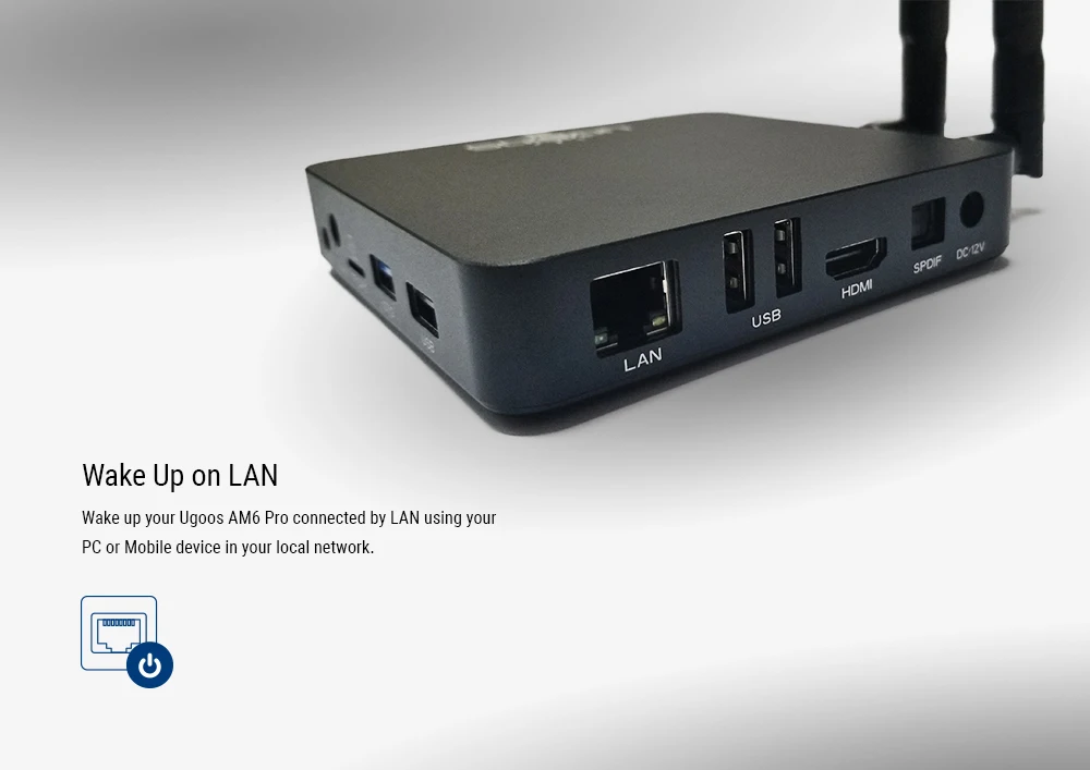 Smart Tv Box UGOOS AM6 Pro Android 9,0 Amlogic S922X 4 Гб ОЗУ 32 Гб ПЗУ Bluetooth 5,0 2,4G 5G WiFi LAN 1000M 4K HD медиаплеер
