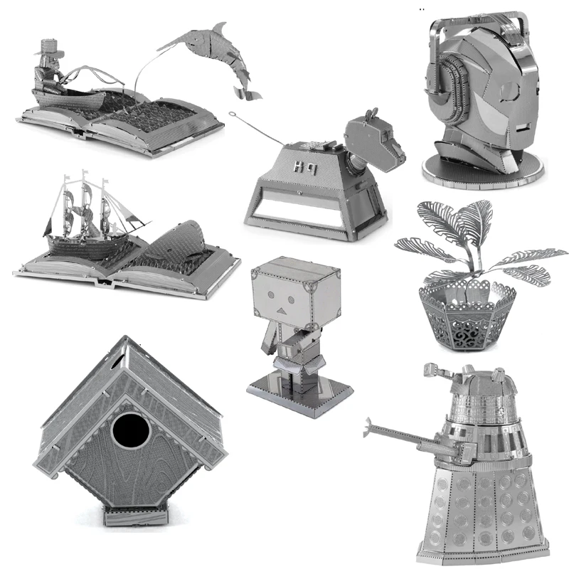 

Decoration Dalek Robot dog Cyberman Carton People 3D Metal Puzzle Model kits DIY Laser Cut Assemble Jigsaw Toy GIFT For children