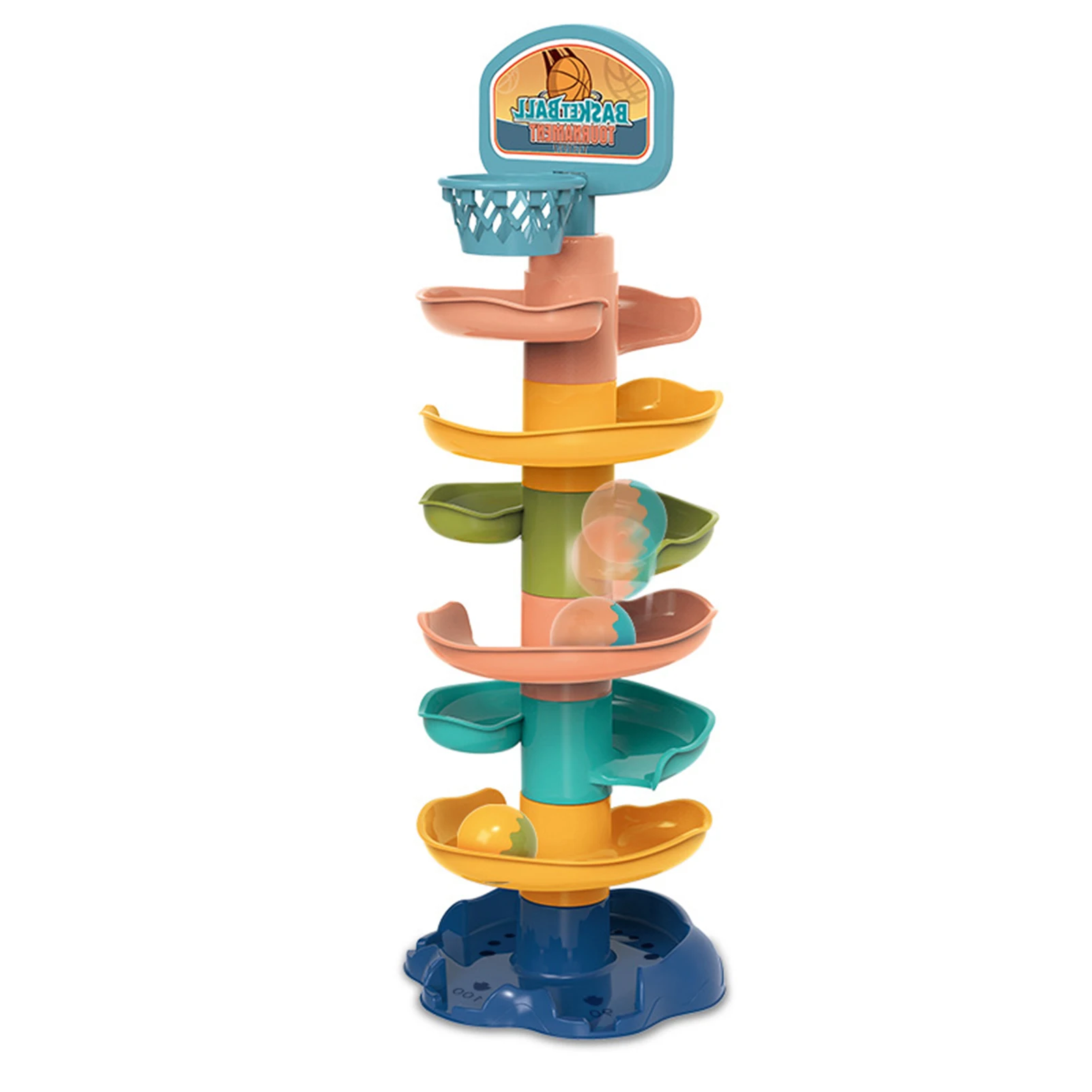 

7 Layer Rolling Ball Pile Tower Puzzle Babys Toys Rattles Spin Track Montessori Educational Newborn Toys For Kids Children Gift